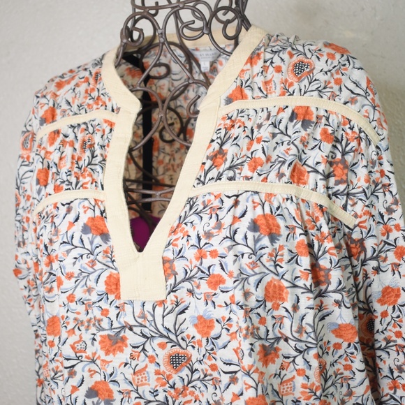 2/$40 Lucky Brand Floral Printed Peasant Knit Top - Picture 4 of 12